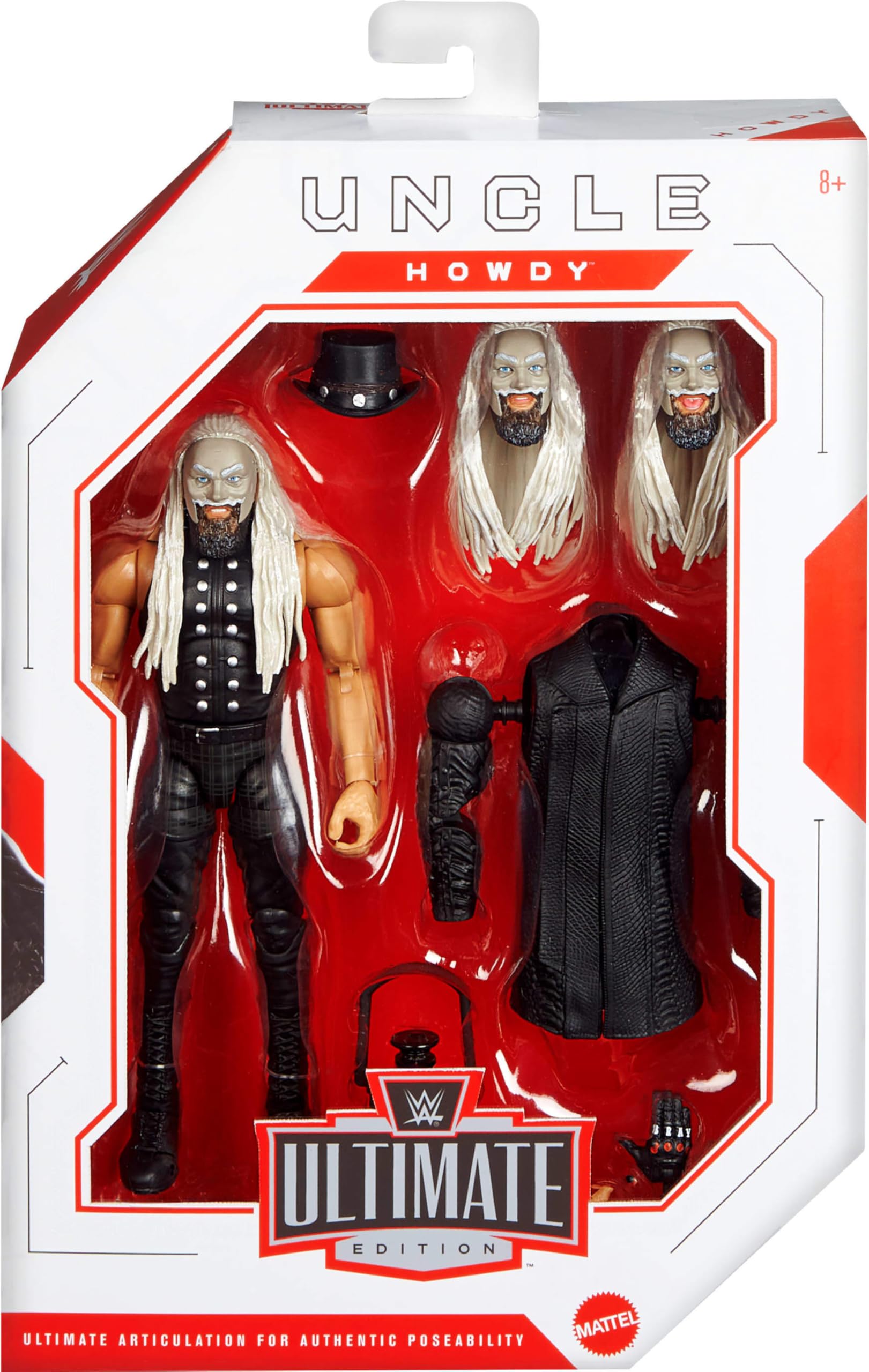 Mattel WWE Uncle Howdy TrueFX detail capturing lifelike features