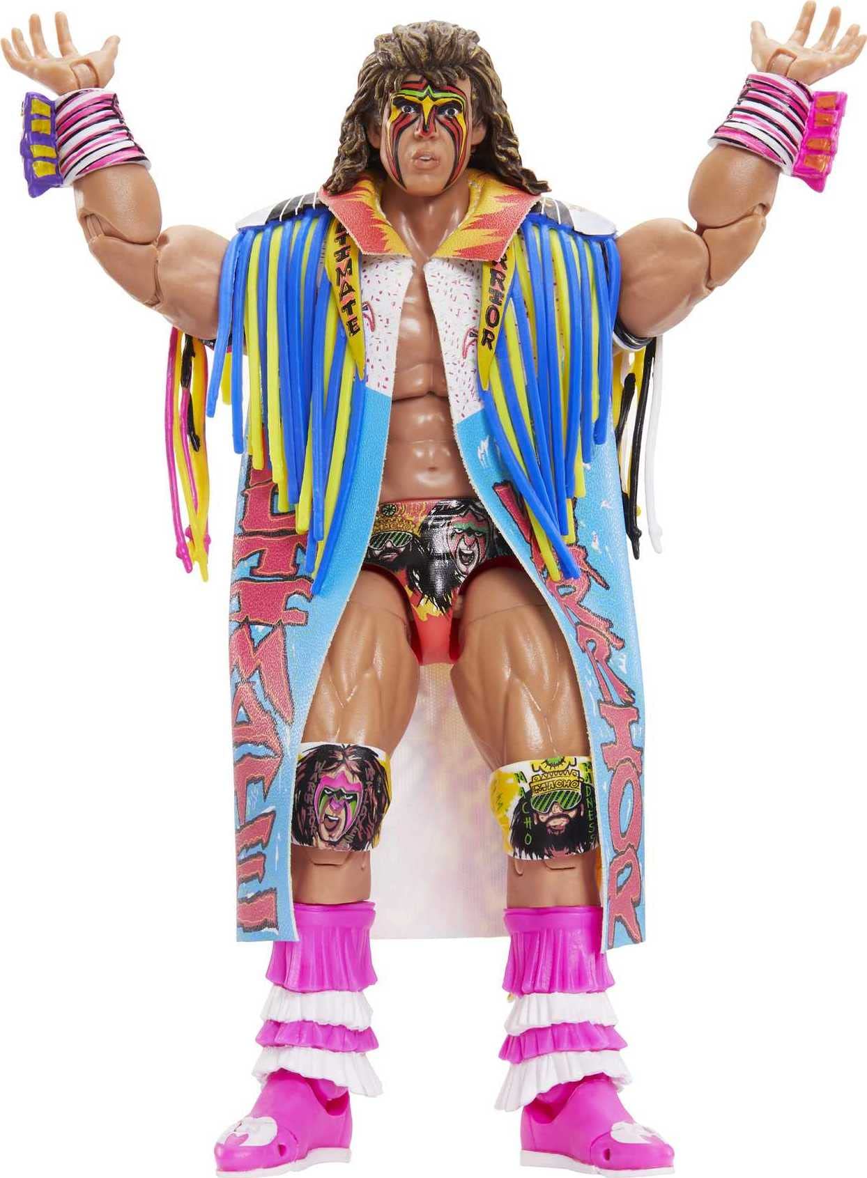 Mattel WWE Ultimate Edition Warrior figure highlights 30 articulation points for dynamic poses