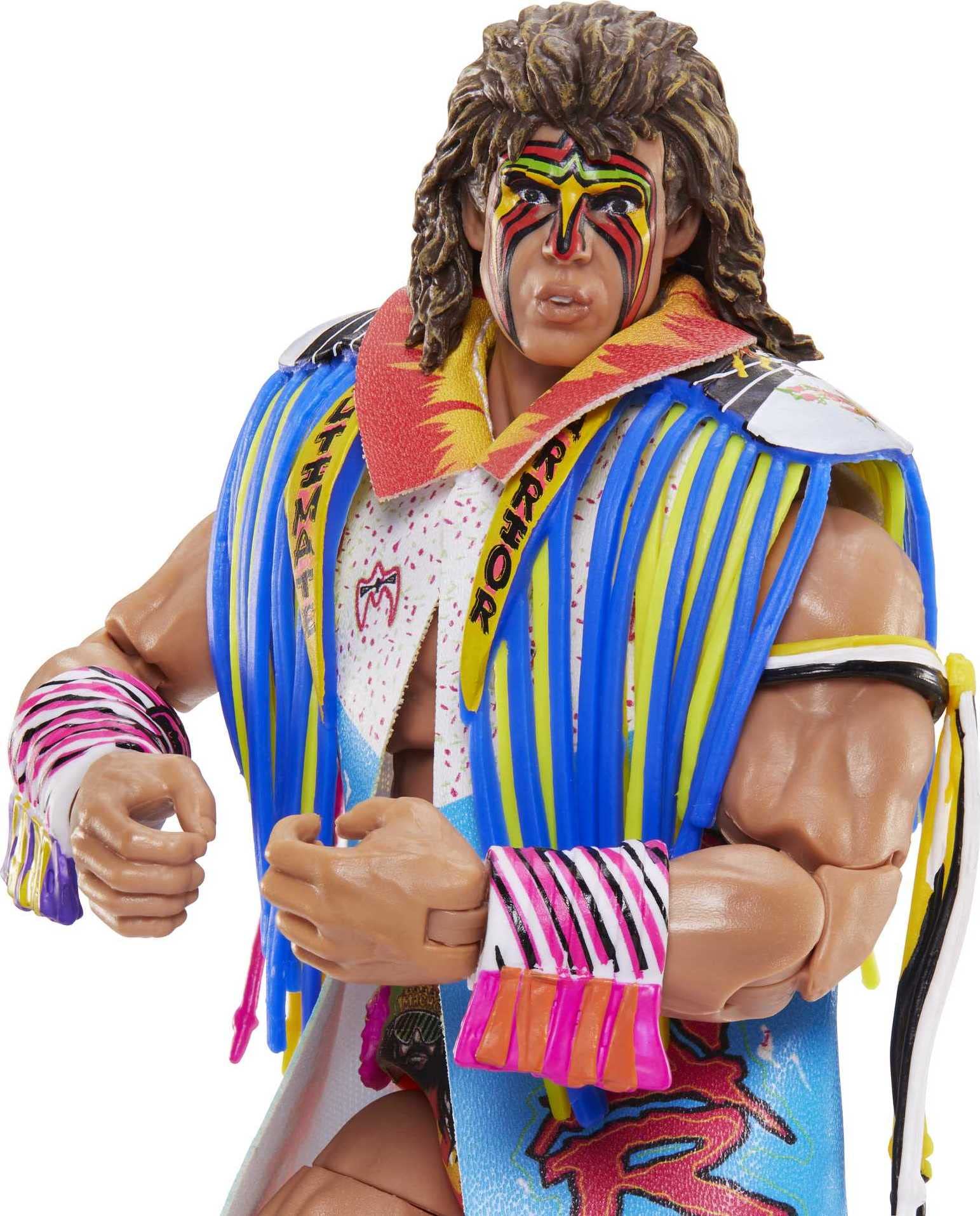 Mattel WWE Ultimate Edition Warrior figure with swappable hands and heads