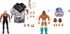 Mattel WWE Ultimate Edition Warrior head sculpt close-up for realistic display.