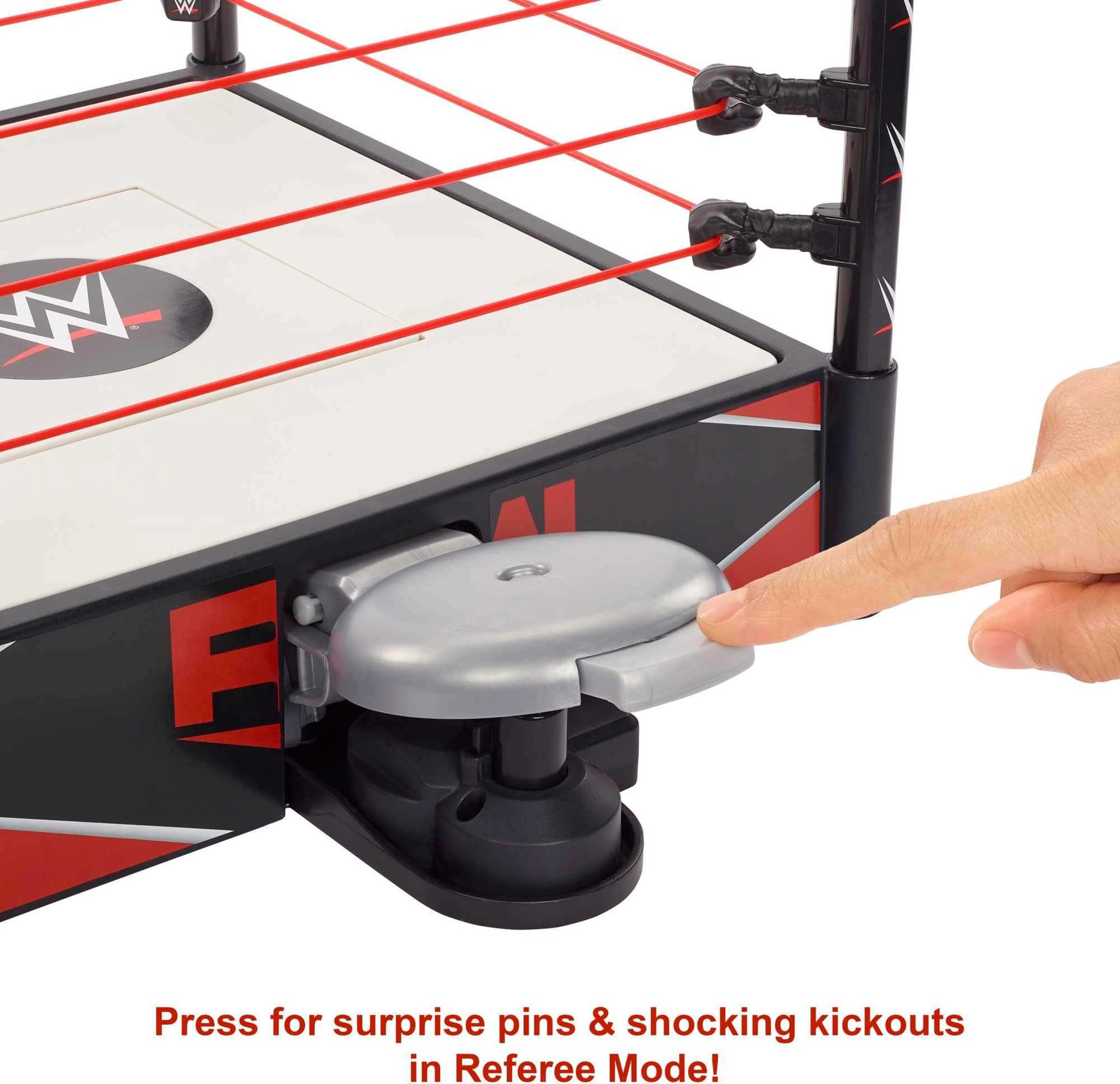Mattel WWE Wrekkin Kickout Ring championship adds authentic ring goal