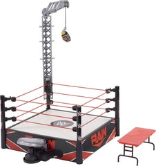 Mattel WWE Wrekkin Kickout Ring launcher in action for high-flying play