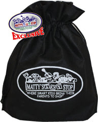 Matty's Toy Stop Bachelor party vibe with 4 glasses and blocks