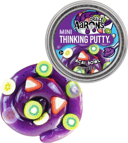 Matty's Toy Stop Crazy Aaron's Acai Bowl mini tin with purple sparkle for sensory fun