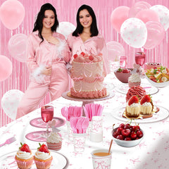 Maudundon Pink Bow foil balloons 26 inches add whimsy to decor