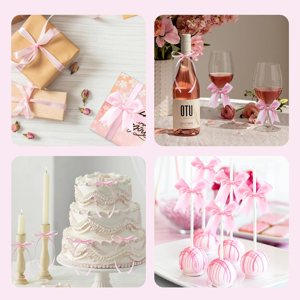 Maudundon Pink Bow tablecloths 54x108 inch creates a cohesive backdrop