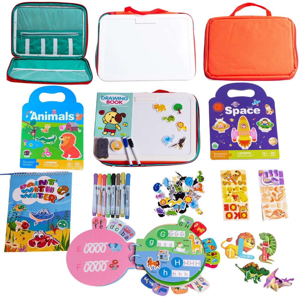 MAVE SPARKS Busy Book cover, portable learning companion for travel.