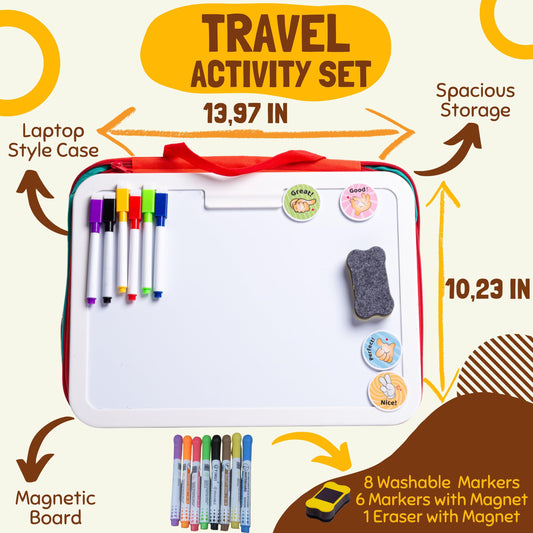 MAVE SPARKS Travel Coloring Kit water coloring book in action.