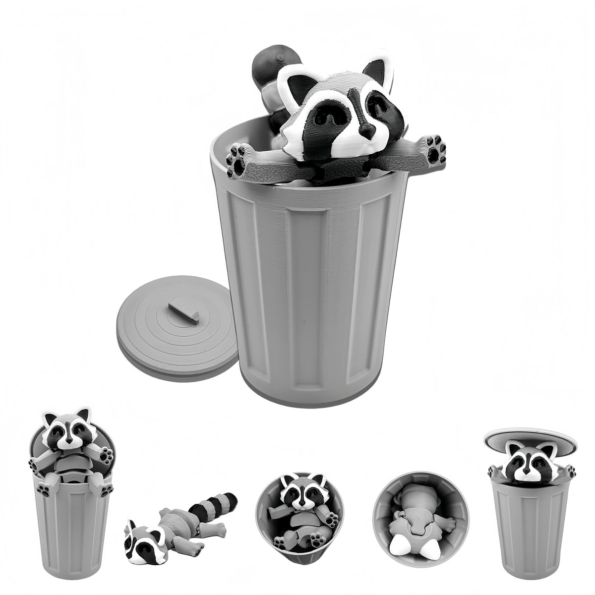 MAVLENT raccoon desk figurine offers tactile interest during work tasks