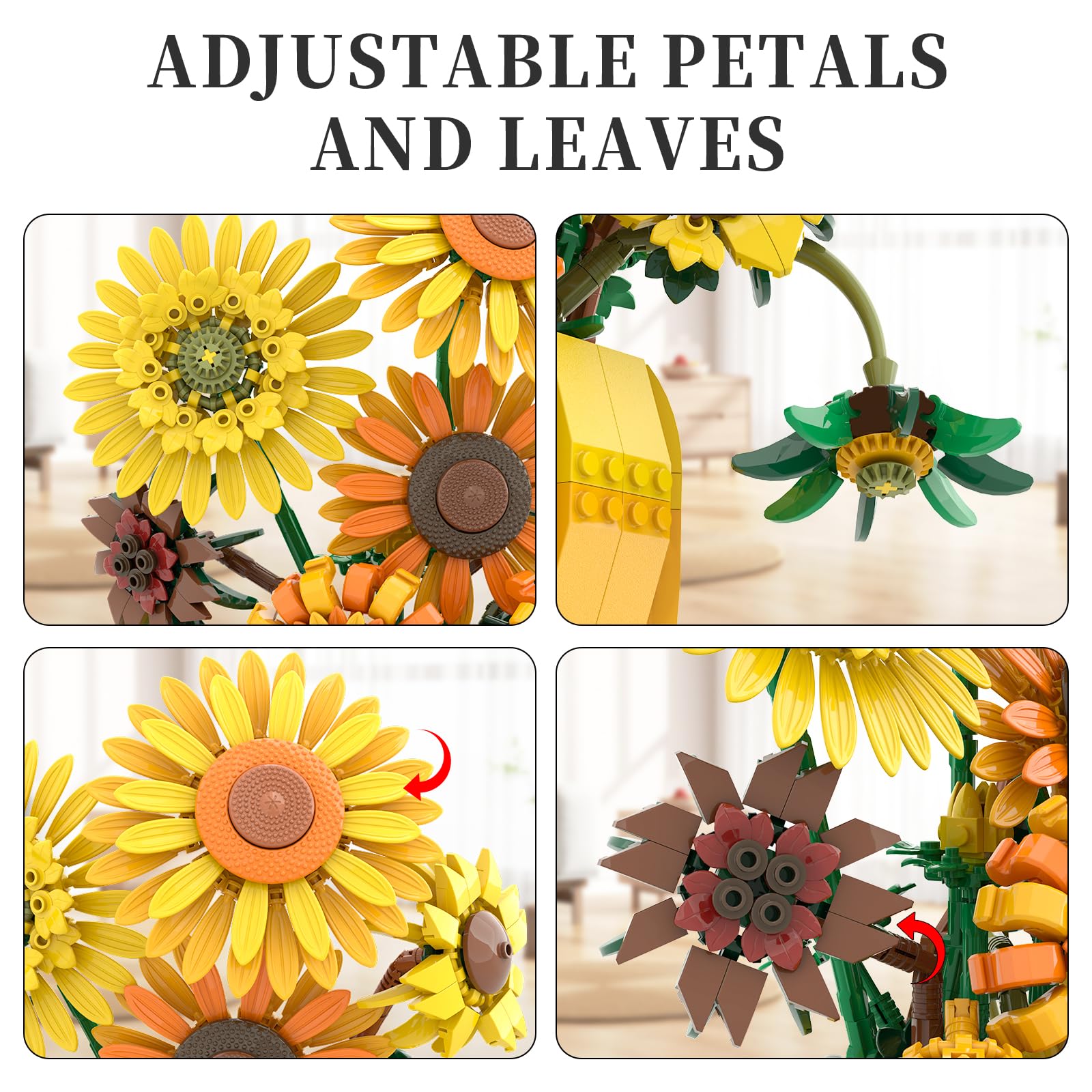 Mavo brix bendable stems: adjust petals for natural poses.