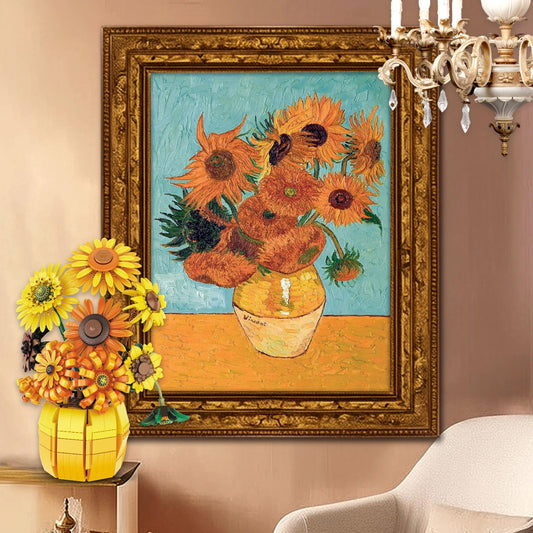 Mavo brix sunflowers bloom stages: craft ten flowers in varied bloom.