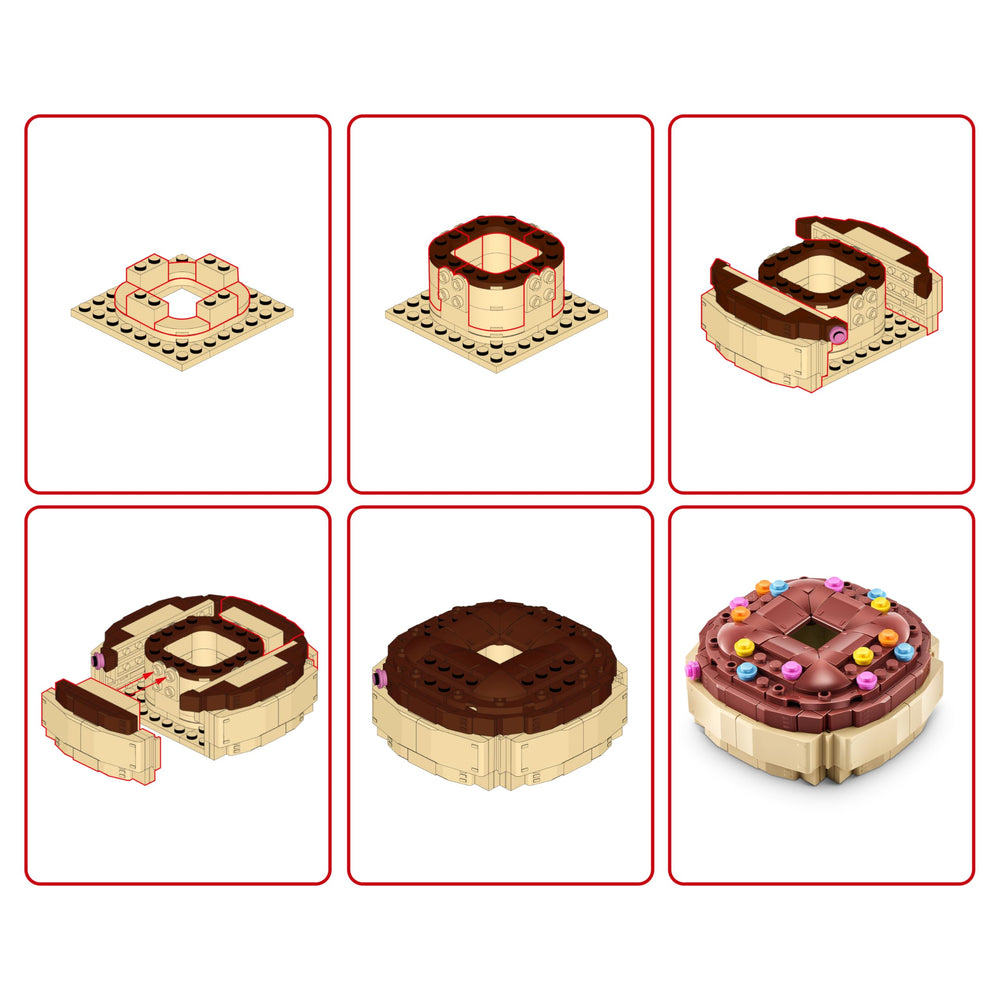 Max Build More hotdog brick design for playful snack scenes.