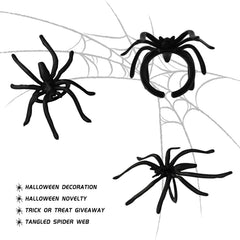 Max Fun spider rings for party decorations and costumes.