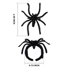 Max Fun spider rings used as cupcake toppers for spooky treats.
