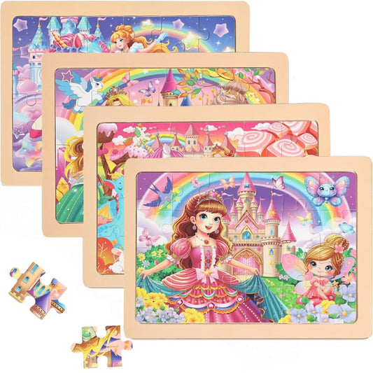 MAX JHQIQU jWooden Puzzle unicorn: colorful pieces boost early spatial skills.