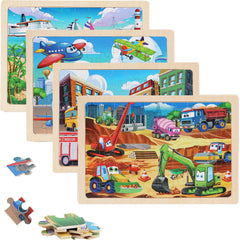 MAX JHQIQU wooden puzzle boat—promotes fine motor skills through hands-on play.