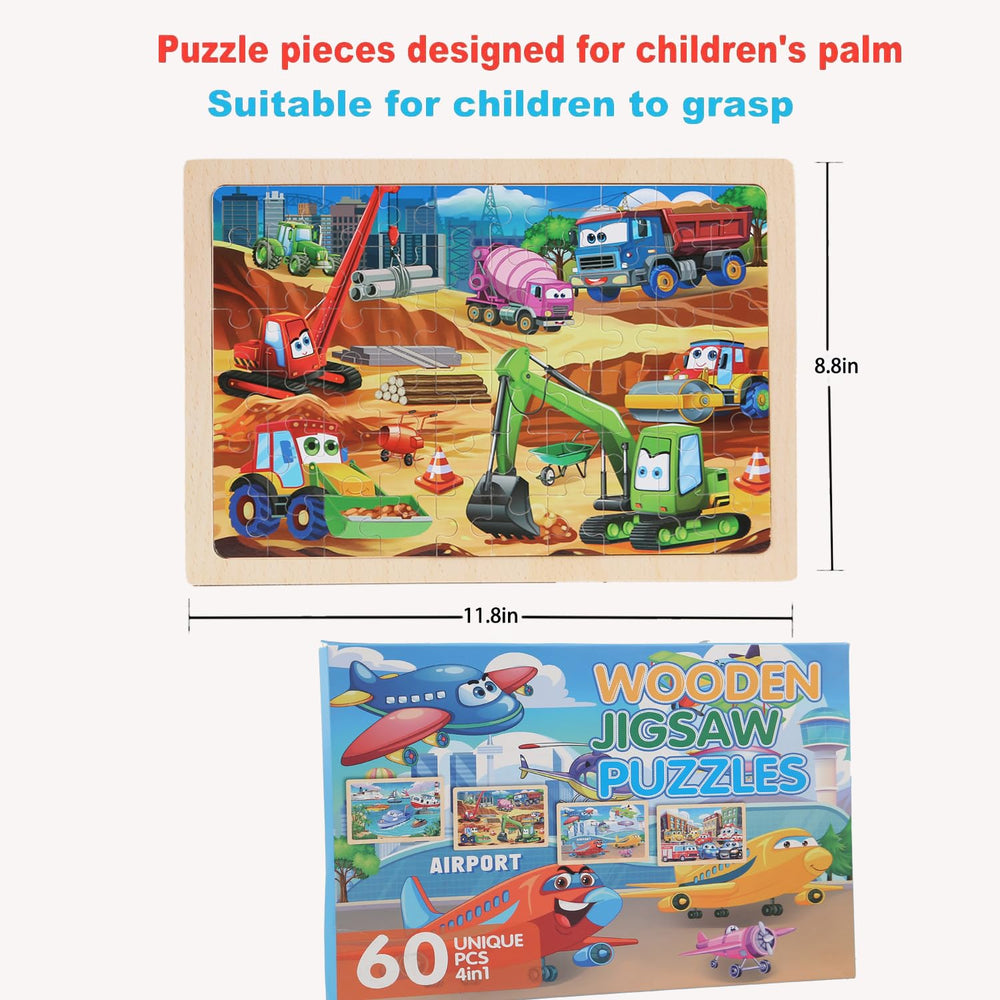 MAX JHQIQU wooden puzzle—bright colors support color recognition skills.