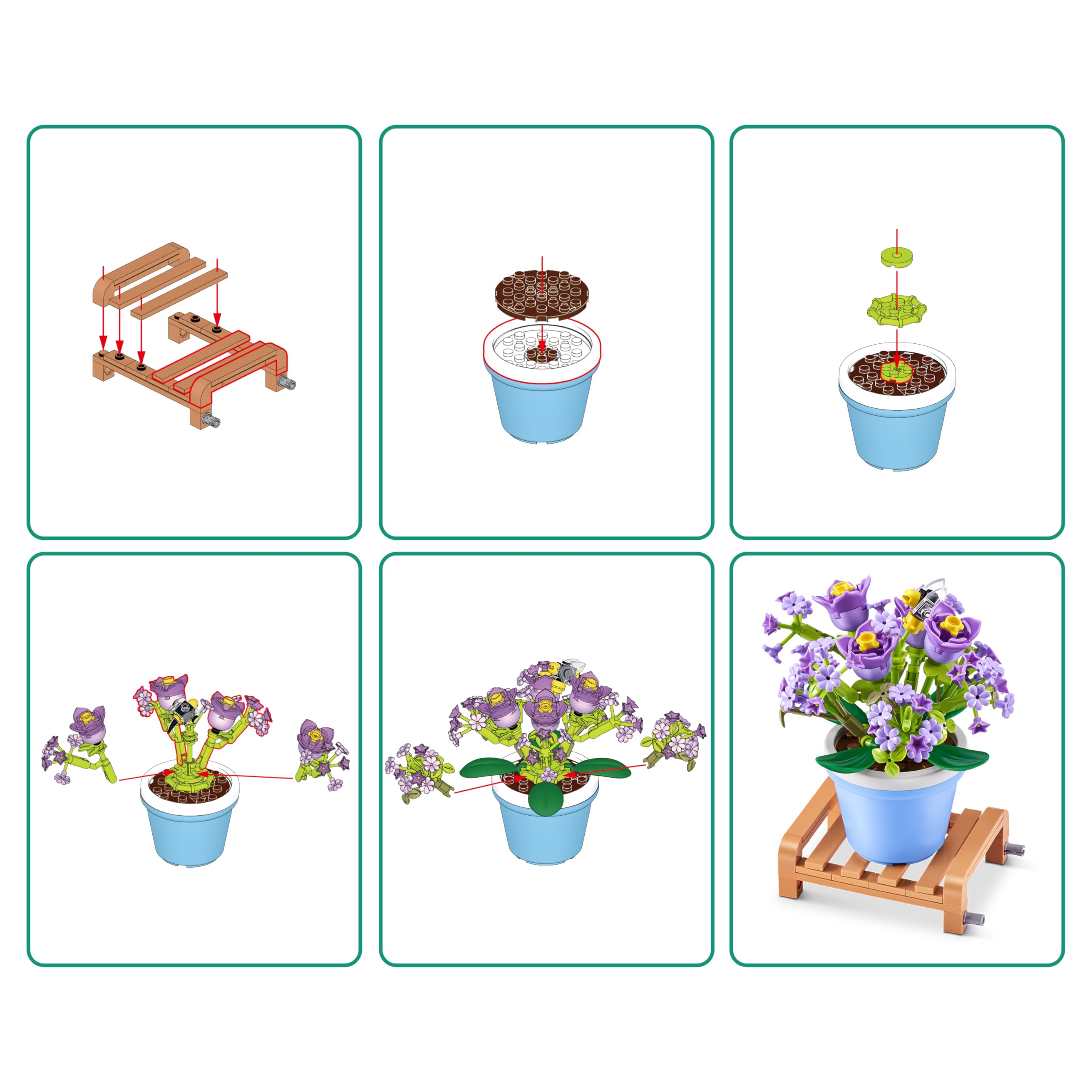 Max Build More Plant Pot brick build for finishing touches.