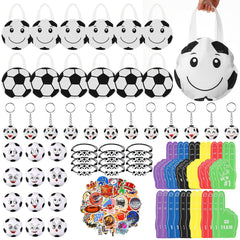 Maxdot soccer party gift bags with vibrant football motifs for party favors