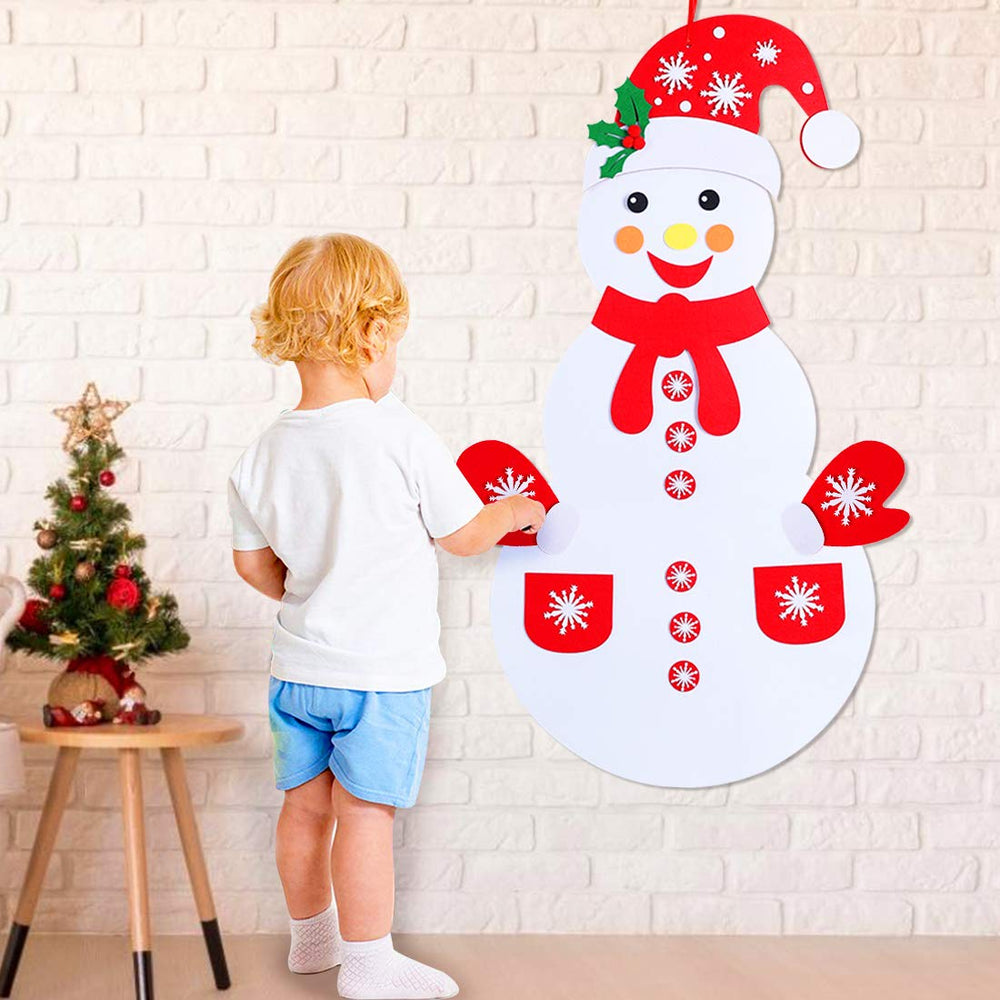 Max Fun felt snowman kit transforms spaces into cheerful holiday scenes