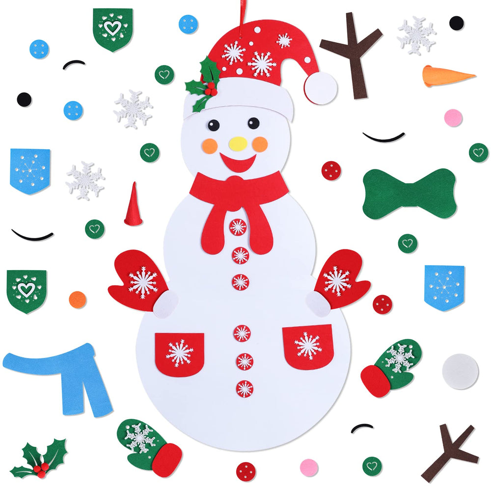 Max Fun snowman hats and scarves add colorful seasonal accents