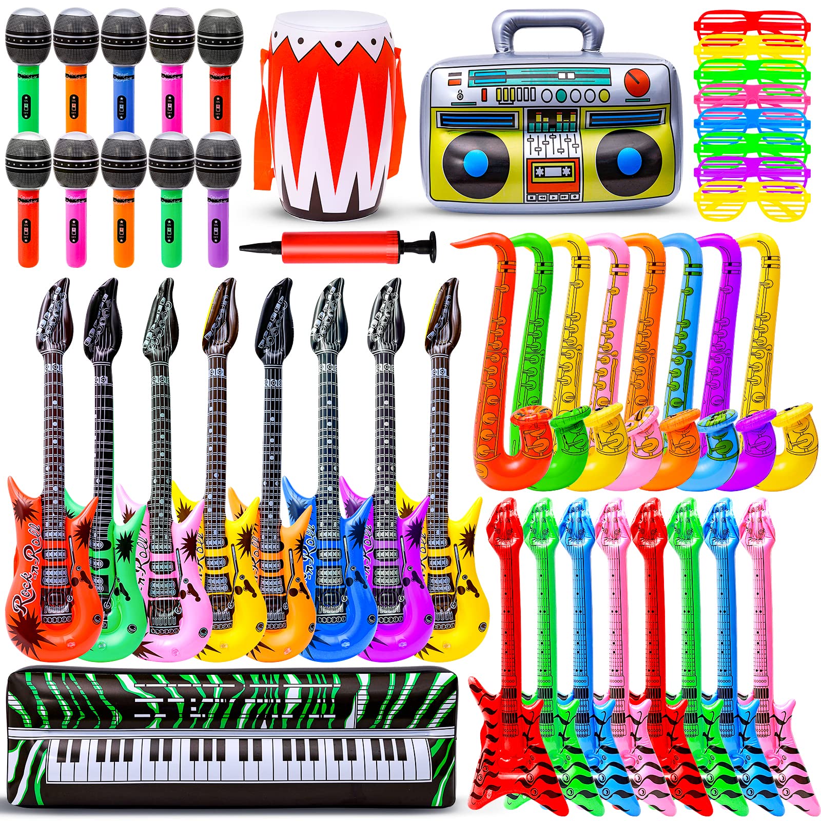 Max Fun inflatable guitars for kids' party play and photo moments