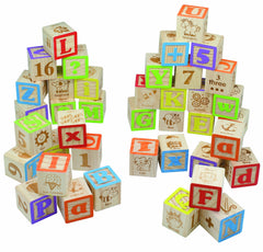 Maxim Deluxe wooden blocks with counting numbers for basic math practice.