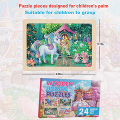 MAX JHQIQU flower fairy wooden puzzle supports color recognition and focus