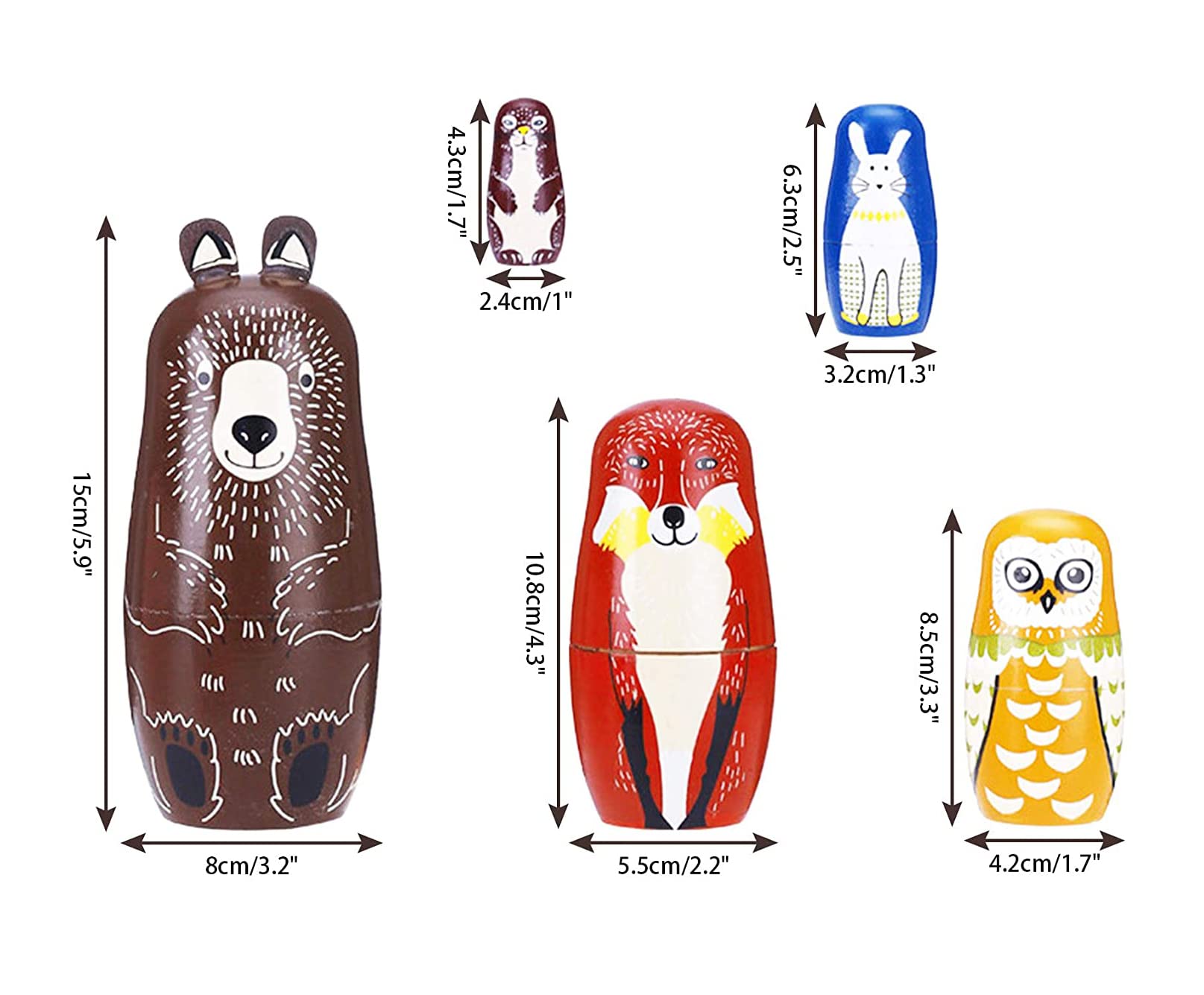Maxshop natural wood figures with eco-friendly paint for imaginative play