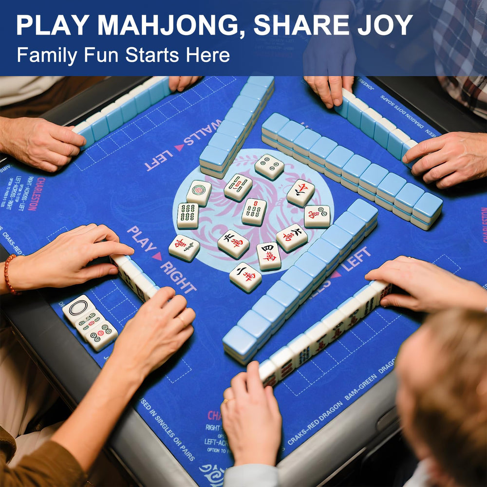 Maxsolve Mahjong Mat anti-slip base keeps mat steady during lively game sessions.