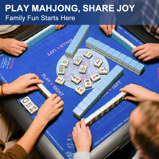 Maxsolve Mahjong Mat anti-slip base keeps mat steady during lively game sessions.
