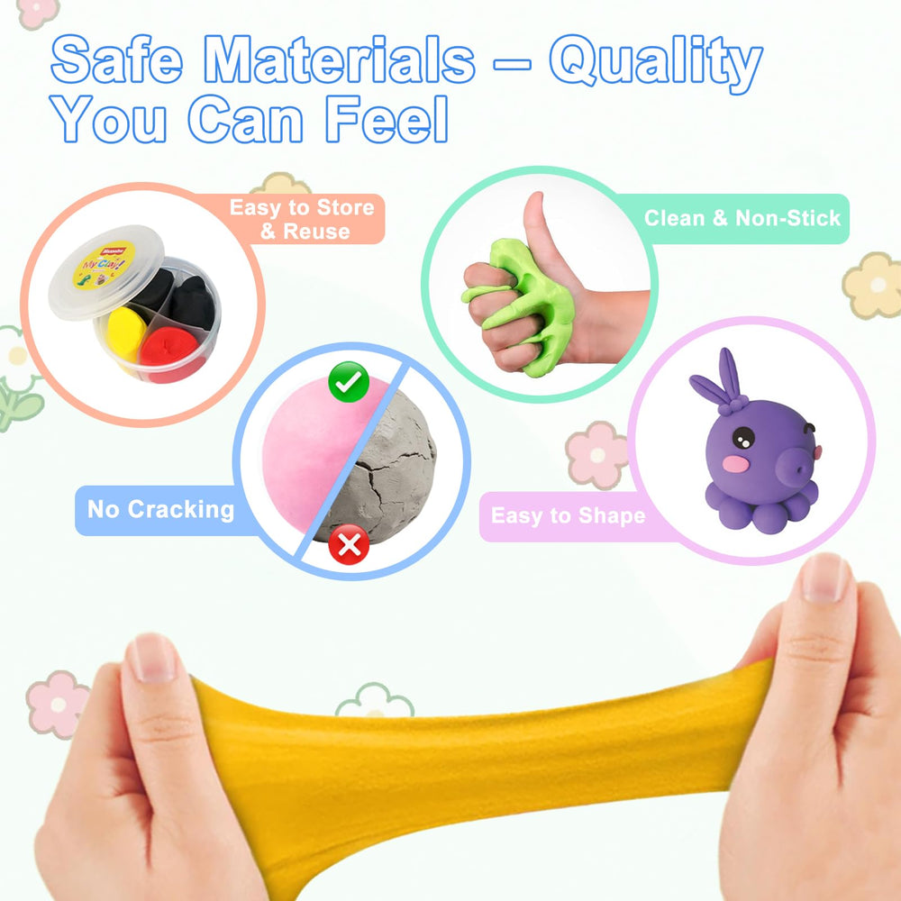 Maxsolve safety-certified clay meeting ASTM D-4236 and CPSIA standards.