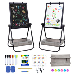 maxtek Kids Easel 24x18 double-sided board in use for learning and play