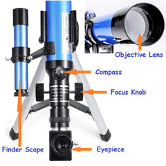 MaxUSee Moon Mirror with telescope for lunar viewing and surface detail exploration