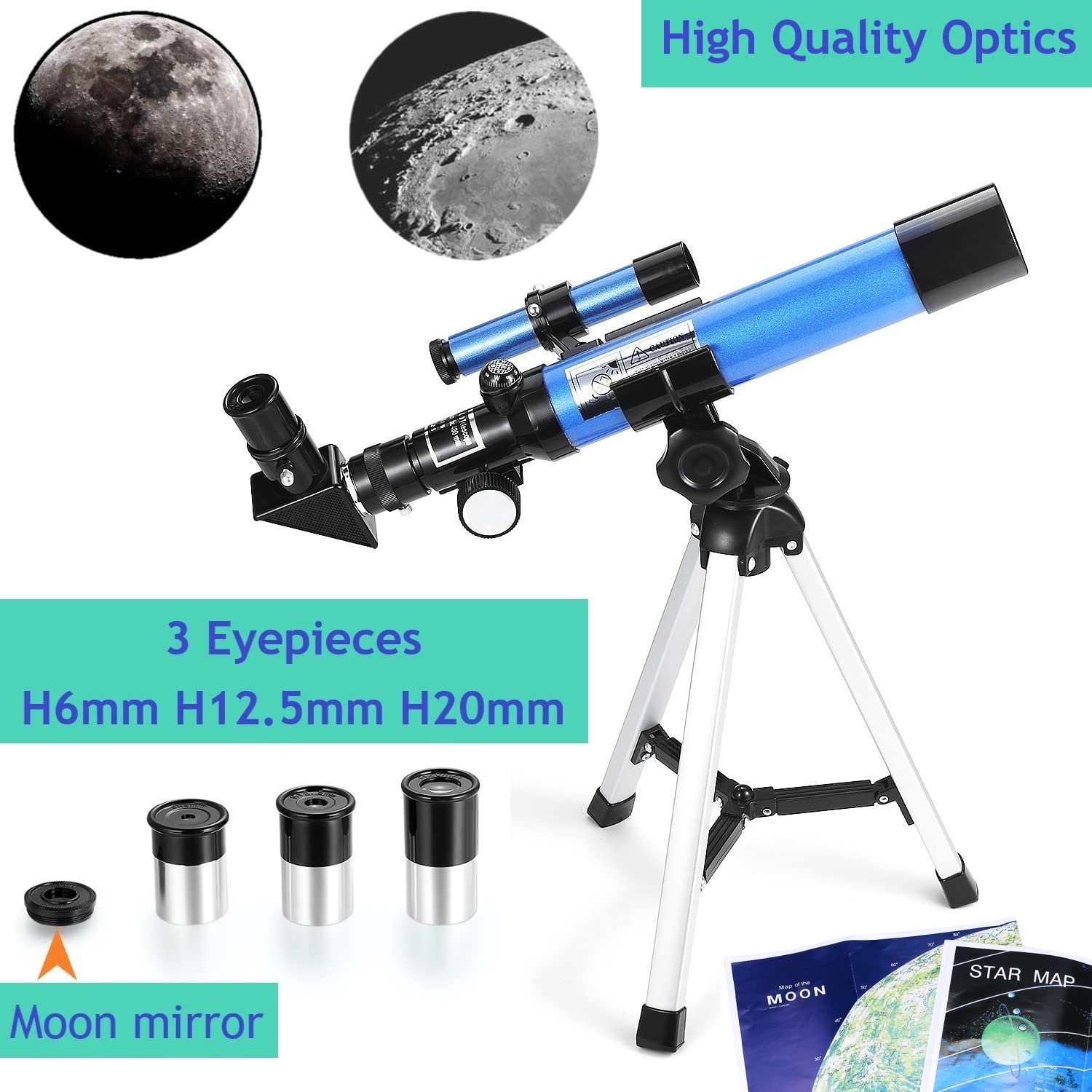 MaxUSee Kids Telescope side view highlighting compact travel-ready design