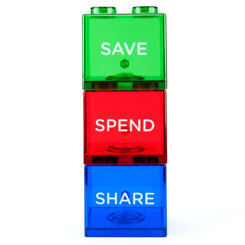 Maxwill Transparent piggy bank teaches money lessons with visible growth for kids.