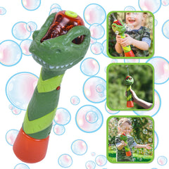 Maxx Bubbles Dinosaur Wand design allows easy fill and quick setup.