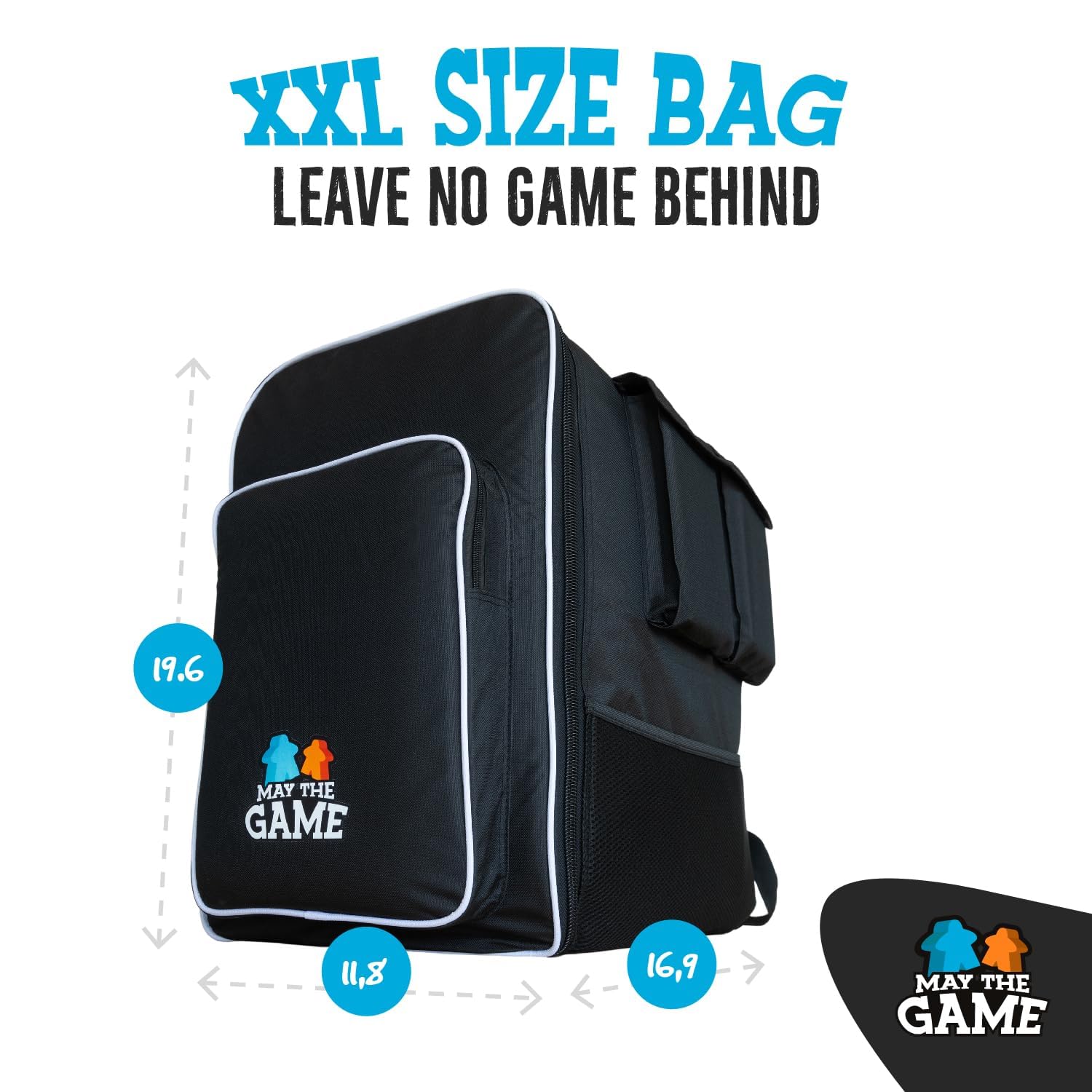 May the Game Bag spacious compartment ideal for organizing dice, cards, and accessories