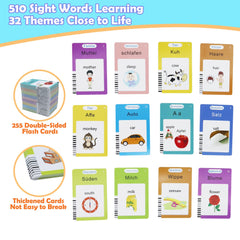 MAYAPHILOS 510 sight words cards set displayed for immersive vocabulary practice.