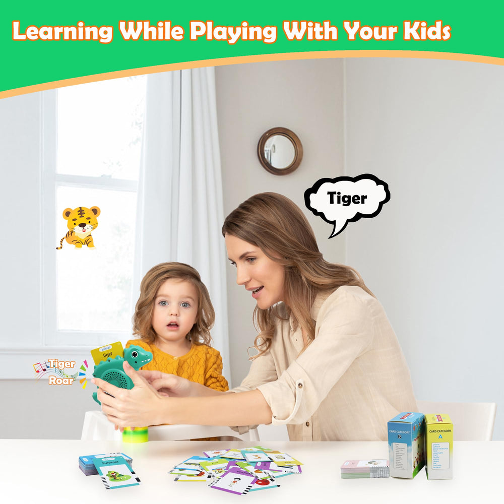 MAYAPHILOS animal-cards pronunciation supports imitation of animal sounds and words.