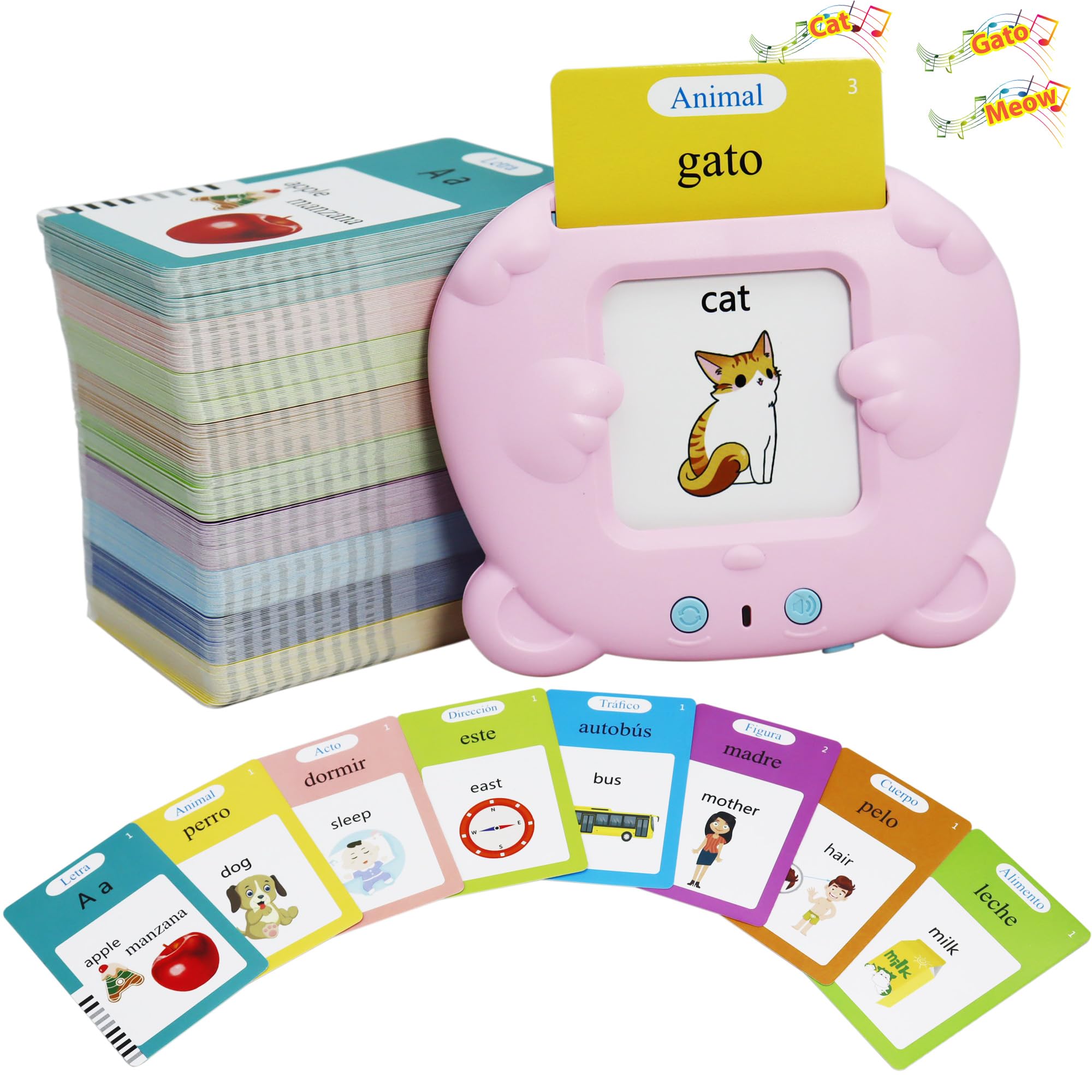 MAYAPHILOS bilingual flash cards front view for engaging language play