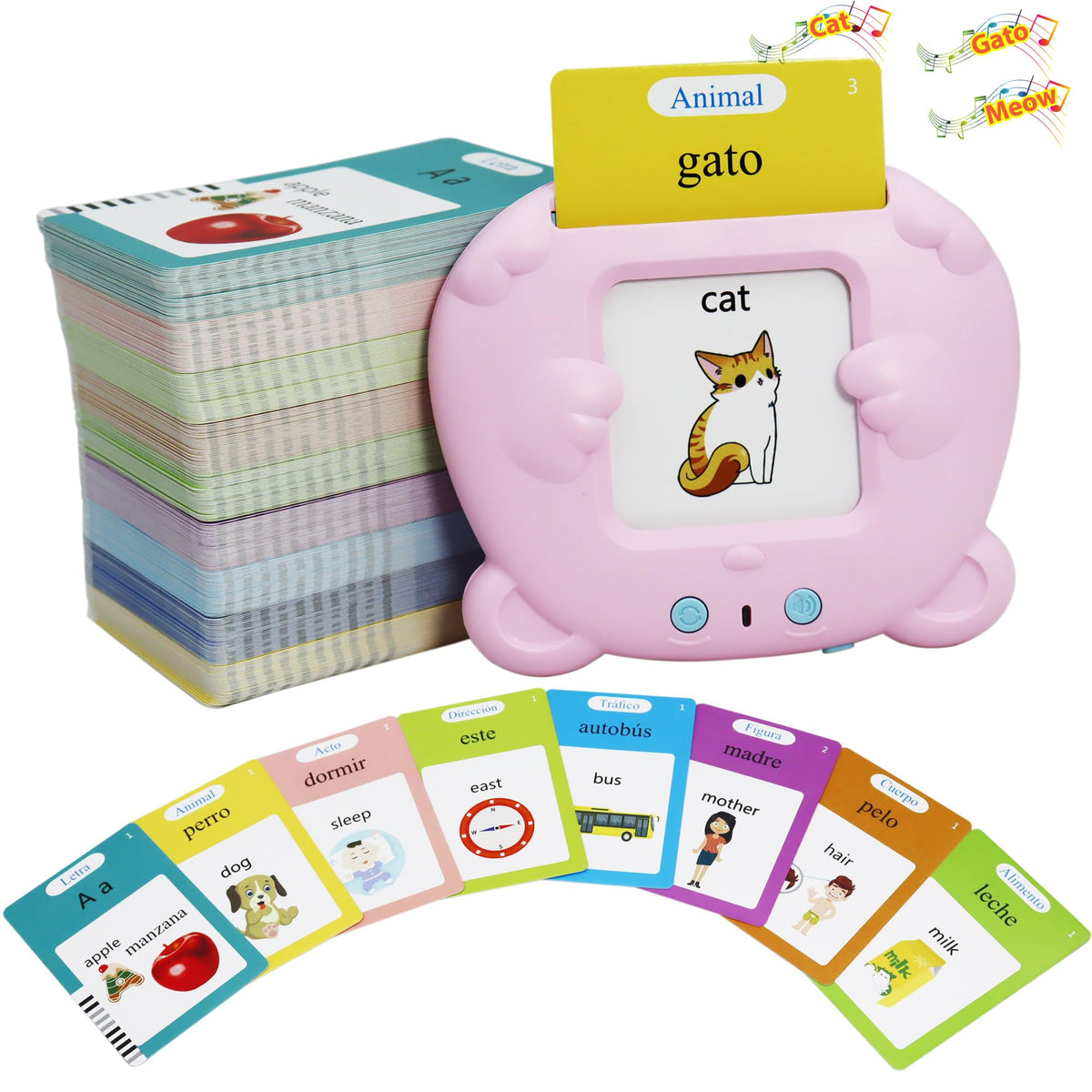 MAYAPHILOS bilingual flash cards front view for engaging language play