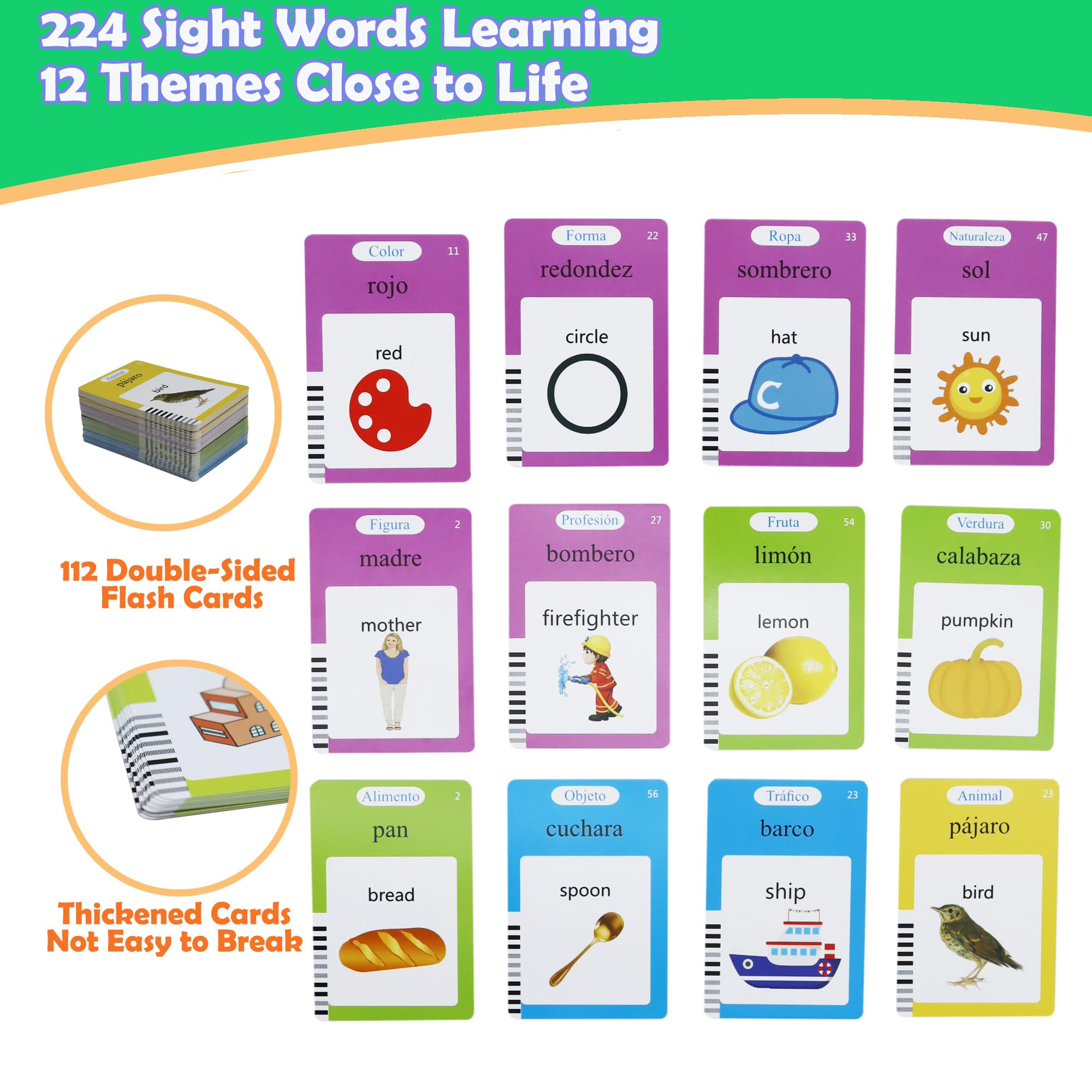 MAYAPHILOS bilingual set showcases color and animal vocabulary with audible pronunciations.