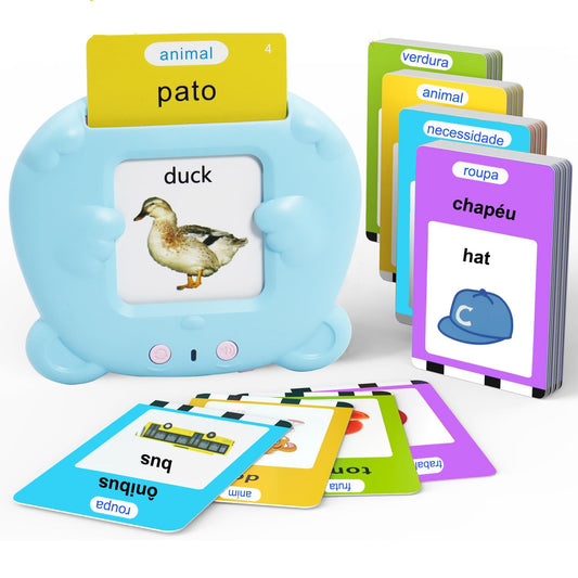 MAYAPHILOS pocket flash cards reading illustrate bilingual word pairs for learning.