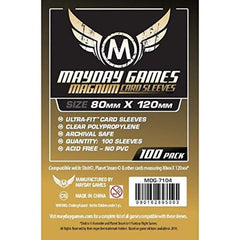 Mayday Games Magnum Gold Ultra Fit sleeves for 80x120 mm cards protect cards during gameplay