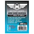 Mayday Games mini card sleeve 45x68mm – pack of 100, keeps cards protected during play.