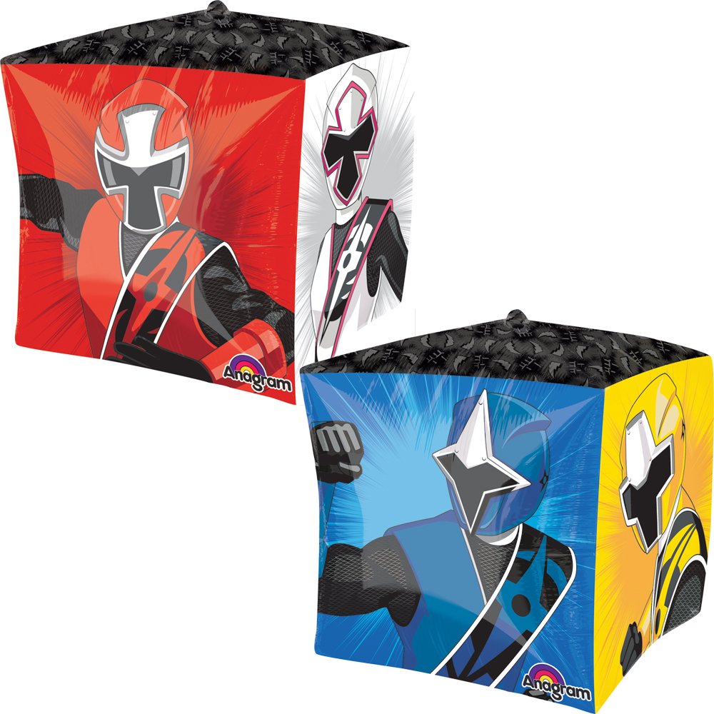 Mayflower Power Ranger Ninja Steel 15-inch Cubez Balloon, ideal for kids' birthday parties