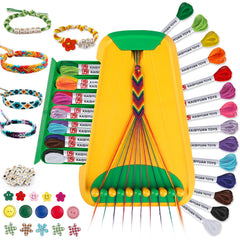 Maynacs friendship bracelet kit front cover with vibrant threads for creative projects
