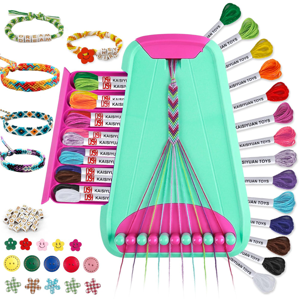 Maynacs Green Rose bracelet maker inspires kids to create colorful designs