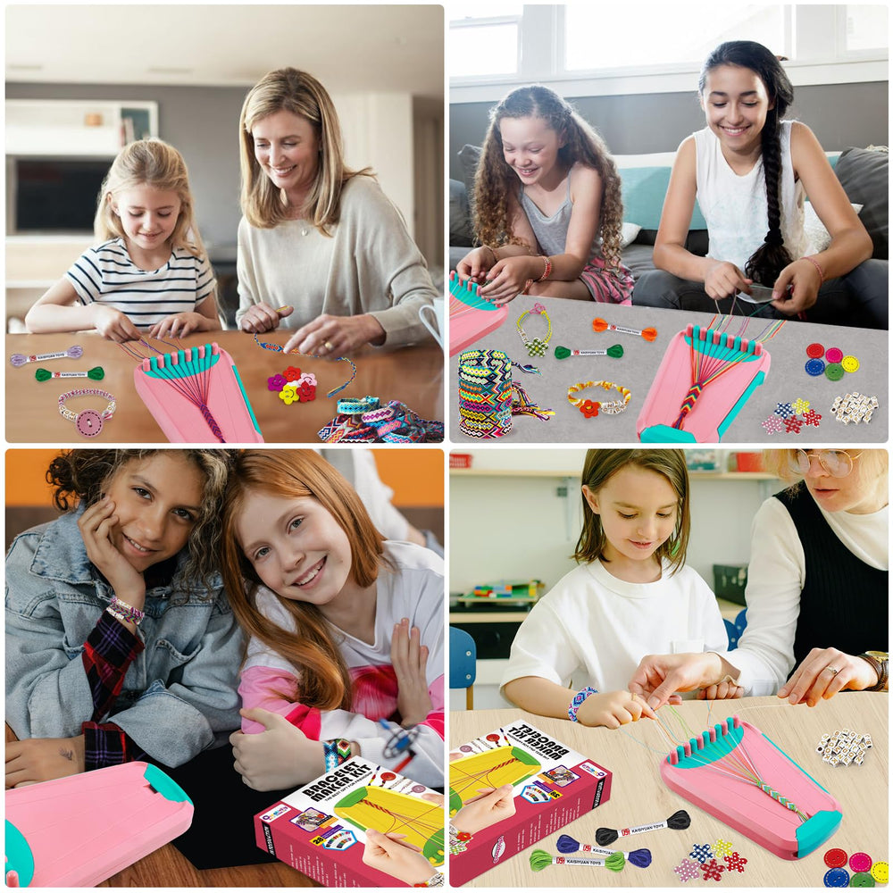 Maynacs non-slip pads secure the workspace for steady bracelet making.